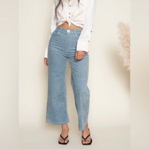Whimsey & Row Flora Pant in Lead Cord Wide Leg